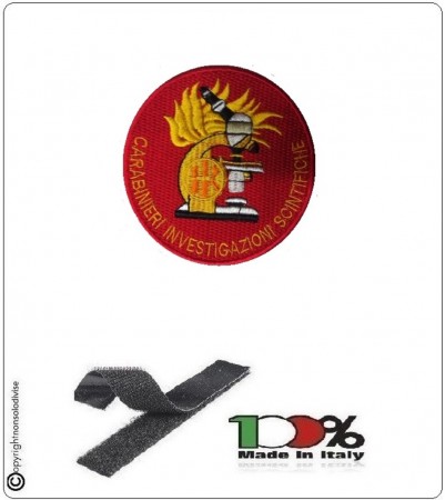 Patch Toppa Ricamata con Velcro Carabinieri Investigazioni Scientifiche Art.NSD-CCS