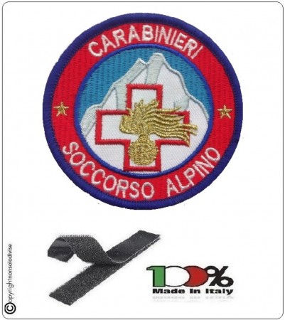Patch Toppa con Velcro Soccorso Alpino Carabinieri CC Art.CC-SA