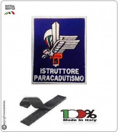 Patch Toppa Ricamata con Velcro Istruttore di Paracadutismo Folgore Parà Art.IST-PAR