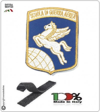 Patch Toppa Ricamata con Velcro Aeronautica Militare Scuola di Guerra Aerea Art.SGA-S