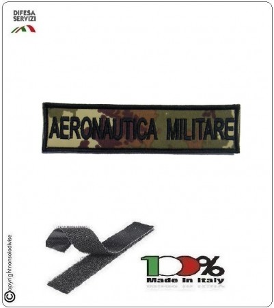 Patch Toppa Ricamata con Velcro Aeronautica Militare da Uniforme VEGETATO Art.AM-VV