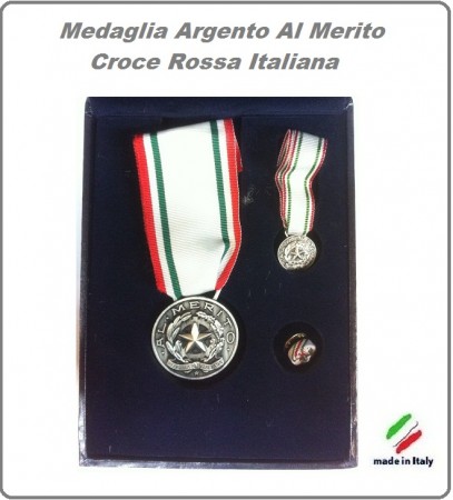 Set Medalie Al Merito Della Croce Rossa Italiana Argento Art.MED-CRI