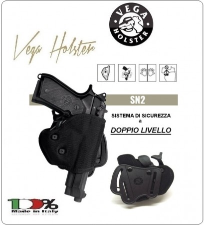 Vega Holster Fondina in Cordura Vari Colori e Modelli Pistola Art. SN2