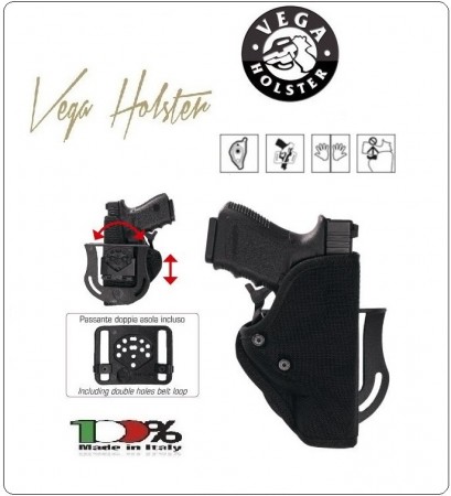 Fondina per Pistola in Cordura Termo formata da Cintura Nera  Vega Holster Art.SU2