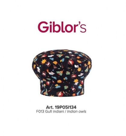 Cappello Cuoco Chef Giblor's Italia Gufi Indiani Art. 19P05I134