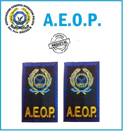 Gradi Tubolari Ricamati A.E.O.P. Logo + Scritta Art.AEOP-G
