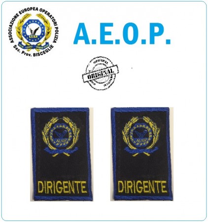 Gradi Tubolari Ricamati A.E.O.P. Logo + DIRIGENTE Art.AEOP-GG-D