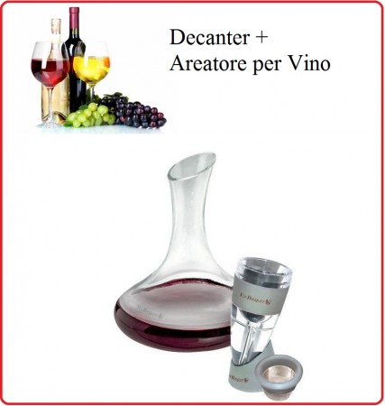 Decanter + Areatore per Vino - l'originale VIN BOUQUET - Nobile  Brunello Art.FIA007