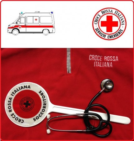 Paletta Segnaletica Ambo le Parti Rosse CRI Croce Rossa Italiana SOCCORRITORE Art. NSD-CRISO