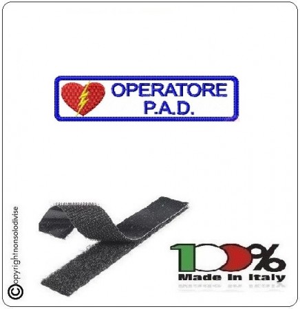 Patch con Velcro Operatore P.A.D. Art.PAD-1