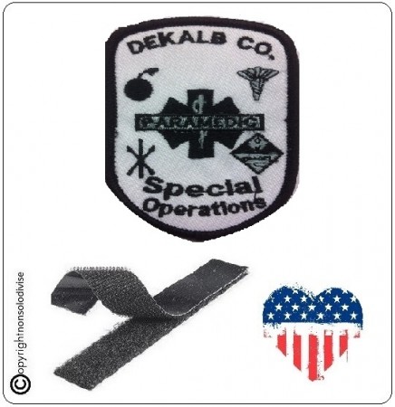 Patch Toppa Ricamata VVFF Vigili del Fuoco Americani Dekalb Co Special Operations  Art.VVFF-41