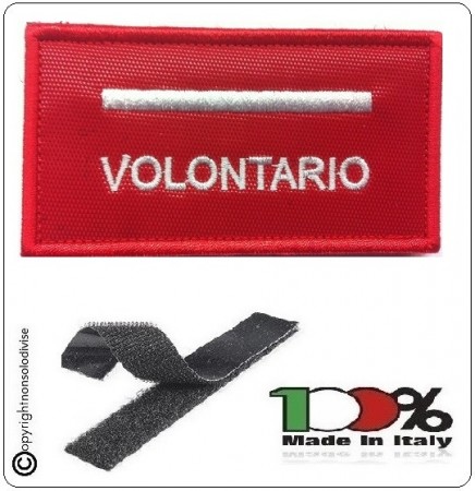 Grado Rosso Su Velcro Vigili Del Fuoco Capo Squadra Volontario  Art. T00362