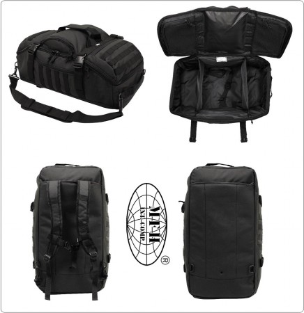 Borsa Zaino da Viaggio NERA 3 in 1 Valigia Zaino Sacca Trasporto Sistema MOLLE Militare Civile Sicurezza 118 Protezione Civile Polizia Carabinieri Guardie Giurate Art. 30655A