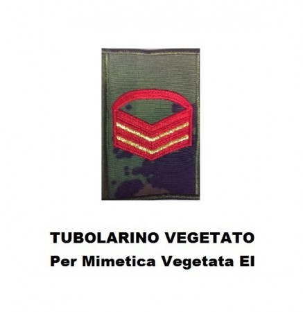 Gradi Tubolarini Vegetati Esercito Italiano Caporal Maggiore Capo Scelto Rosso Art. TUB-CMCSR