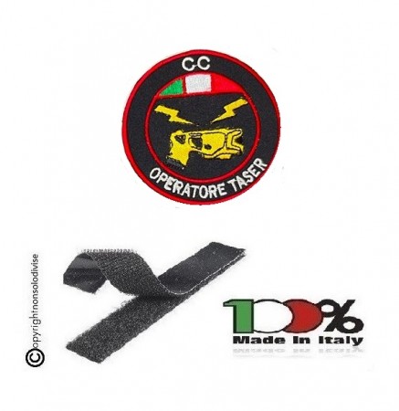 Patch Toppa Ricamata con Strip OPERATORE TASER Carabinieri CC Art. TASER-3