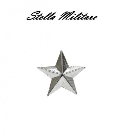 Stella Stellette Militari Argento a Vite 5 Punte cm 2.50 Esercito Marina Carabinieri  Art. S2