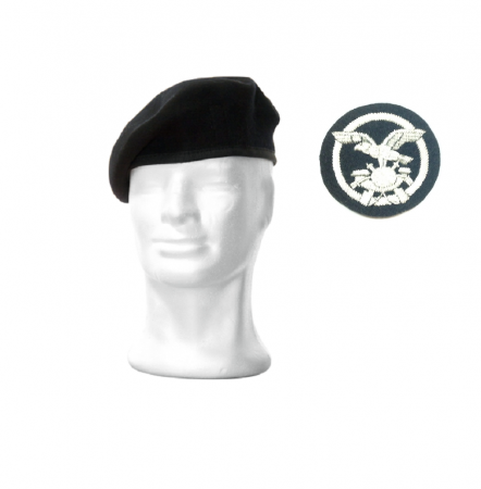 Basco Spagnolo Nero Bordo Tessuto Con Fregio Ricamato a Mano Alpini Fav Italia Art.FAV-BAS6