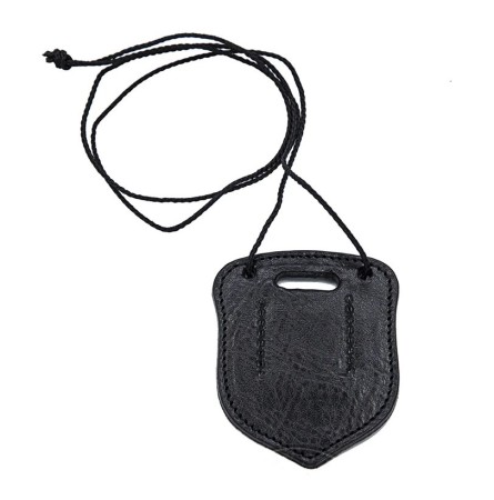 Porta Placca da Collo Vera Pelle Ascot Polizia di Stato Guardie Giurate Art. 603 