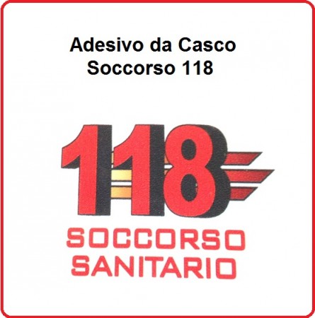 Adesivo da Casco 118 Soccorso Sanitario Modello 2 Art.AD-118-2