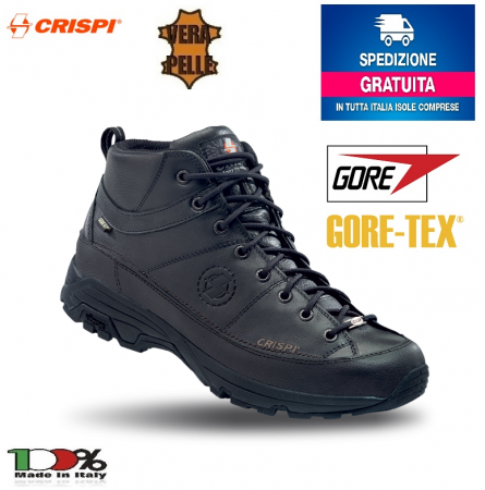 Stivaletto Scarponcino Polacco Crispi A-Way Mid Black GTX Polizia Urbana Militare Vigilanza Guardie Giurate GPG IPS  Art. A-WAY 