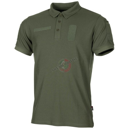 Polo Militare Tattica Coolmax Verde Esercito Venatoria Vigilanza Guardie Giurate GPG IPS MFH Art. 00877B