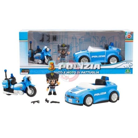 Auto E Moto Com Personaggio Polizia di Stato Giochi Preziosi Art. PS.GPPL102000