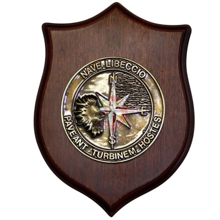 Crest Marina Militare Italiana Nave Libeccio Paveant Turbinem Hostes Art. MM3018