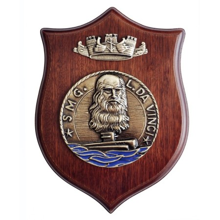 Crest Marina Militare Italiana Sommergibile Leonardo Da Vinci Prodotto Ufficiale Giemme cm. 24 x 18 Art. MM3033
