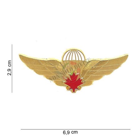 Brevetto Paracadutismo Canadese Emblema in Metallo Parawing Canada Art. 6056