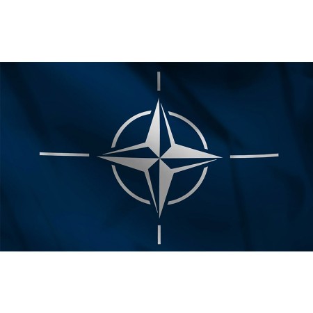 Bandiera Flag da bastone Poliestere con Logo NATO cm 100x150 Eco Art. 447200-145