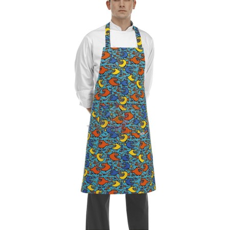 Grembiule Cucina Pettorina con Tascone cm 90x70 Shark  Art. 6103151A