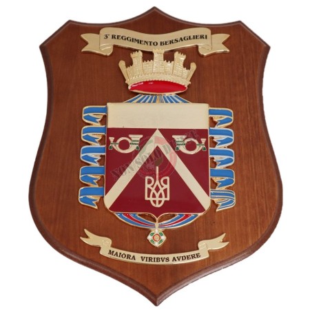 Crest Araldico 3° Reggimento Bersaglieri Prodotto Ufficiale Giemme Art. EI0001P1059