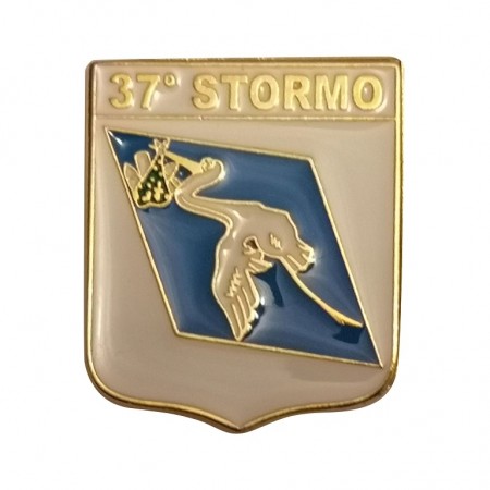 Distintivo Spilla da Camicia o Giacca Aeronautica Militare 37° Stormo Prodotto Ufficiale Art. AM0160P37ST
