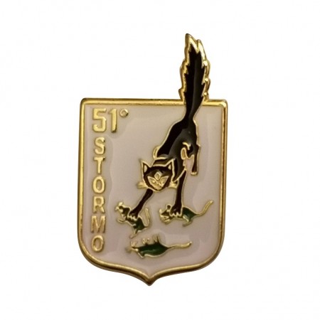 Distintivo Spilla da Camicia o Giacca Aeronautica Militare 51° Stormo Prodotto Ufficiale Art. AM0160P51ST