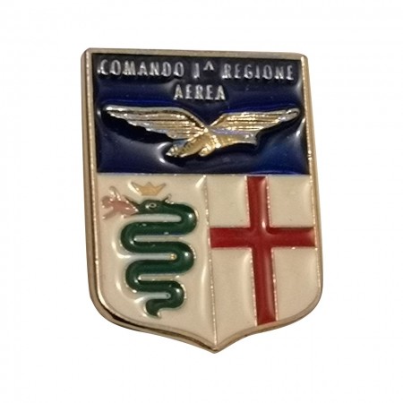 Distintivo Spilla da Camicia o Giacca Aeronautica Militare Comando 1° Regione Aerea Prodotto Ufficiale Art.  AM0160PCO1REAE