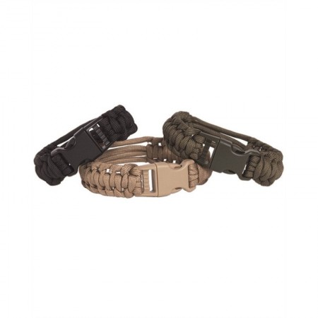 Bracciale Paracord Cobra Militare Sopravvivenza Emergenza  Verde o Nero Mil-Tec Art. 15774101