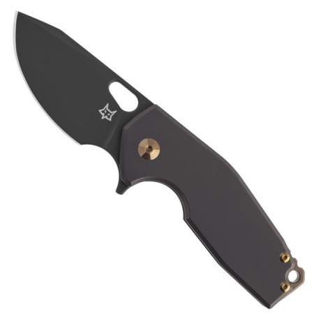 Coltello Serramanico Chiudibile Fox Suru FX-526 TI BB Titanio PVD nero da Collezione Art. FX-526 TI BB