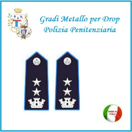Gradi Metallo Polizia Penitenziaria per Drop  Commissario Coordinante Art.PP-17