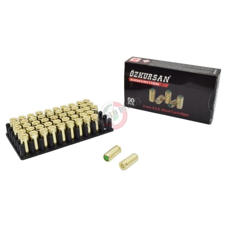 CARTUCCE A SALVE CALIBRO 9mm P.A.K. 50 PZ OZKURSAN Art. CT13