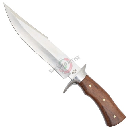 Coltello Caccia con Fodero Lama in Acciaio Manico Legno Totale 32.80 cm Art. CW-011