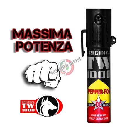Spray al Peperoncino Difesa Personale TW 1000 Libera Vendita Libero Trasporto Riservato ai maggiori di 16 anni 20 ml Art. CZ-TW1000-20ML