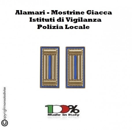 Alamari Giacca Bordo Blu Vigilanza Sicurezza Polizia Locale GPG IPS Guardie Giurate  Art. NSD-A3