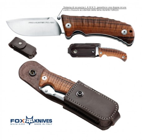 Coltello Serramanico Caccia Pesca Tempo Libero FOX Pro Hunter DW fol Art. FX130DW