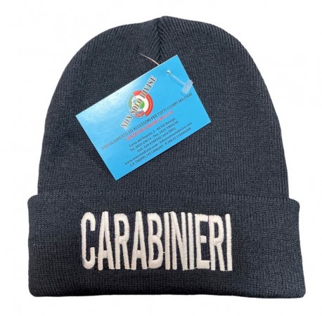 Berretto Papalina Cuffia Watch Cap Zuccotto Ricamo Blu Navy Carabinieri  OFFERTA Art. CC-CC-OFF