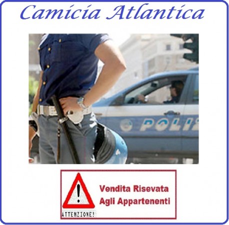 Camicia Manica Corta Polizia di Stato Atlantica Con Bottoni Art.PS-FAV-C