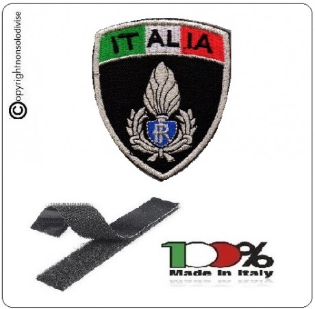 Patch Scudetto Ricamo a Macchina Con Velcro Italia + polizia Penitenziaria  Art.NSD-IT-PP