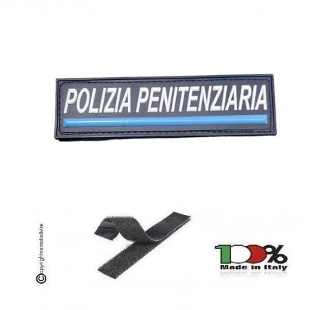 Toppa Patch Lineare Gommata 3D PVC Polizia Penitenziaria per Tuta OP Ordine Pubblico NEW  Art. PVC-27