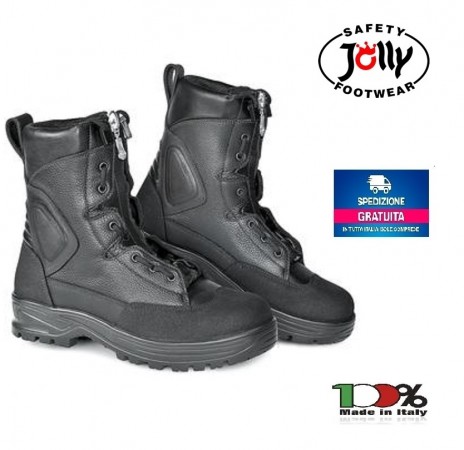 Stivaletto Boots Scarponcini in Pelle idrorepellente Jolly Safety Footwear Nero 9600-A Art. 9600/A