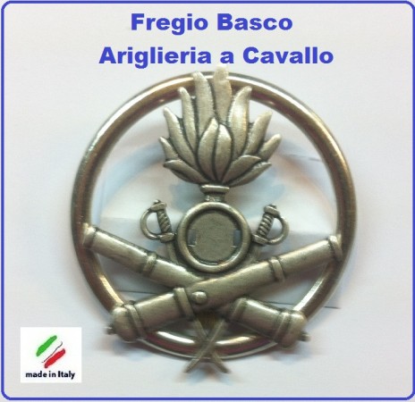 Fregio Basco Metallo Artiglieria a Cavallo Esercito Italiano  Art.NSD-F-36