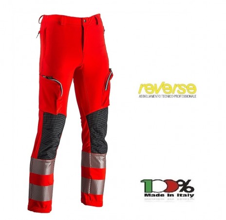 Pantaloni Professionali Certificati  Etna Arancio Fluò Soccorso Sanitario 118 Originali Reverse Art. 523HV